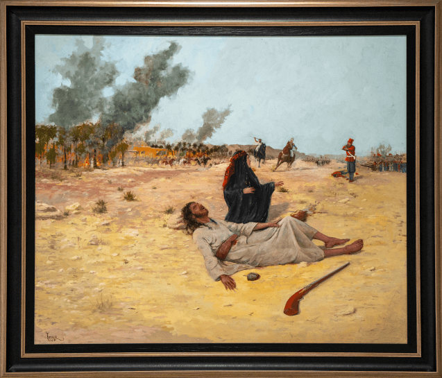 Painting depicting a historical scene